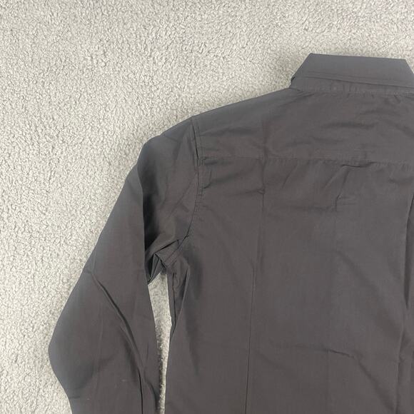 Vittorino Men's Large Black Solid Long Sleeve Button Up Shirt - Picture 15 of 16